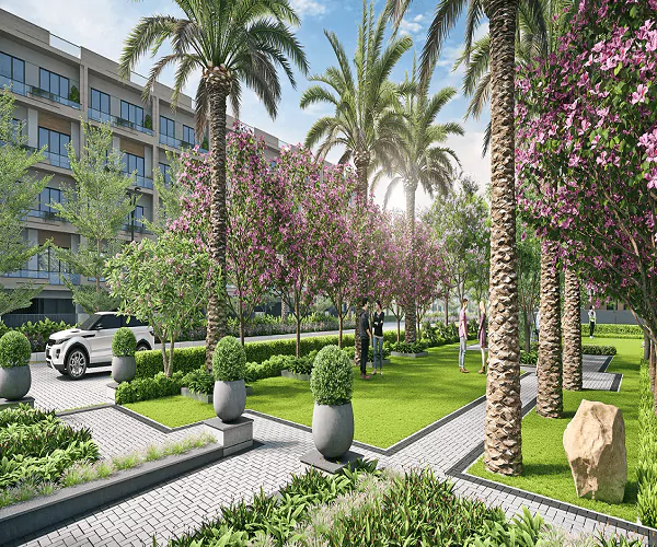 Ganga NXT 78 Elevation Image With Greenery